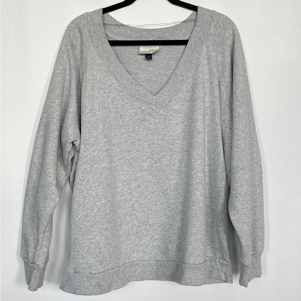 Gray V-Neck Women's Sweater